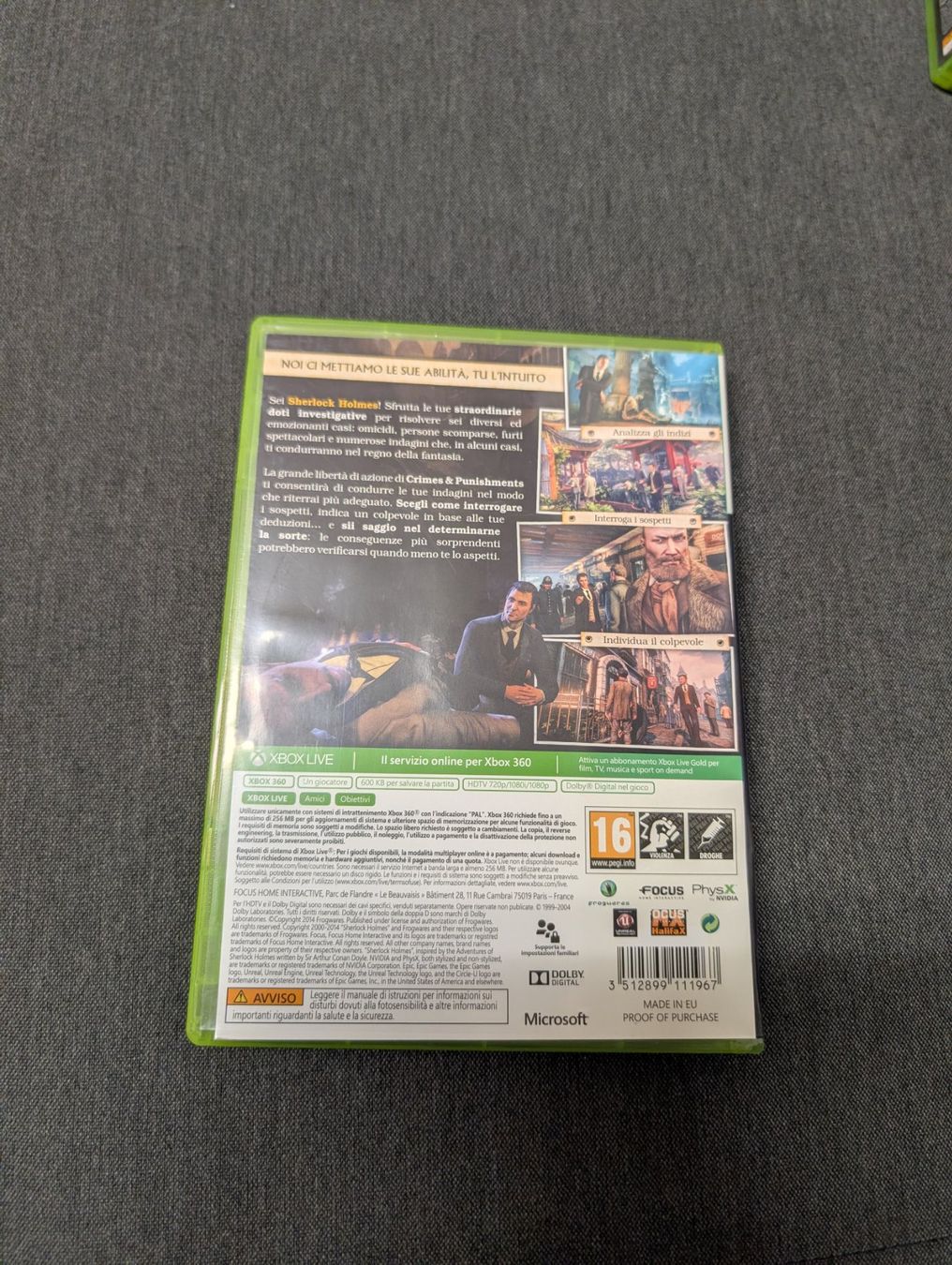 Giochi: Crimes and punishment Xbox 360 – Usato da Giubiasco venduto da Ticinerd 1