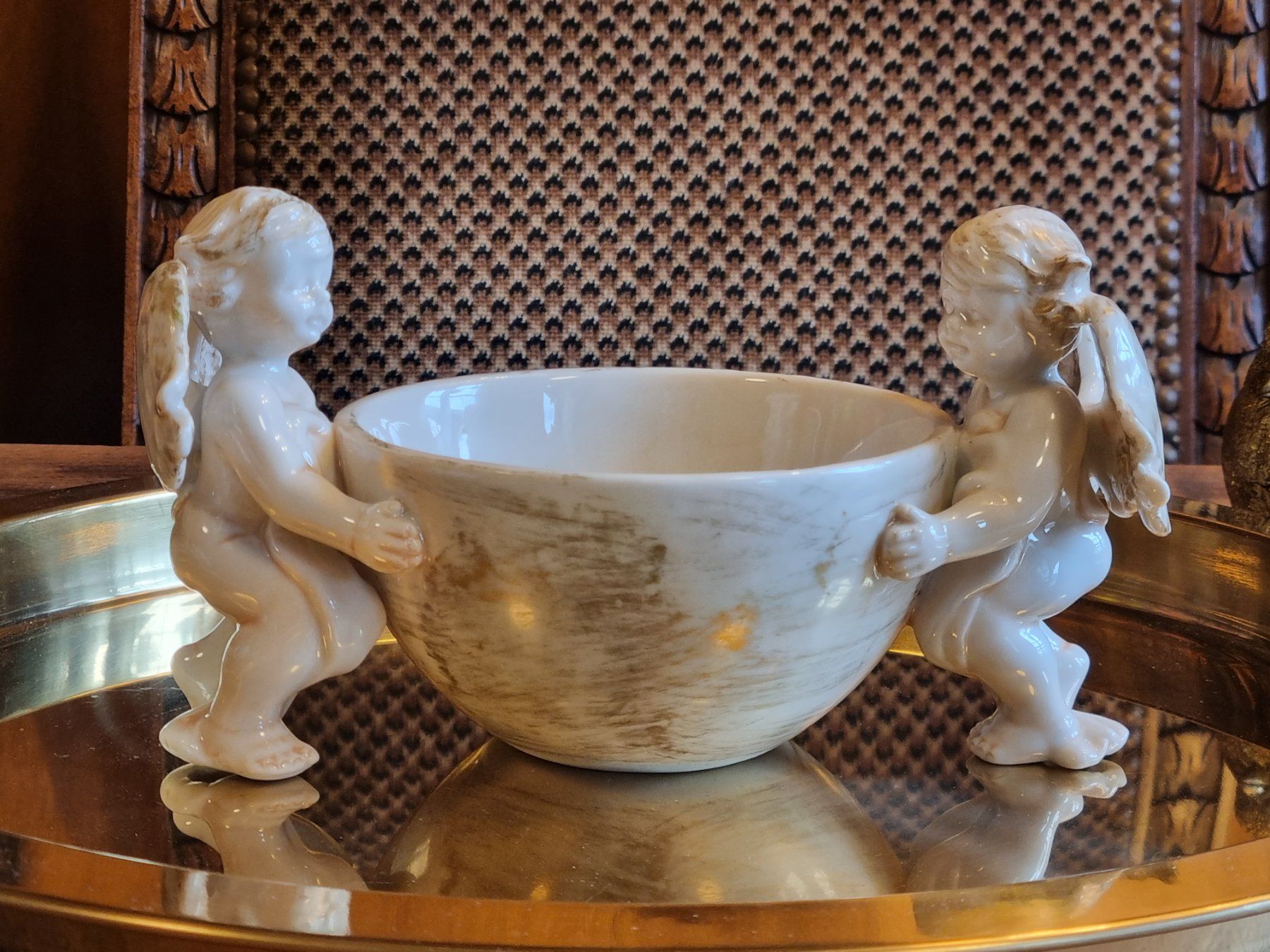 Ciotole: Keramik Dekoschale mit Putti Engeln – Usato da Scharnachtal venduto da devin03