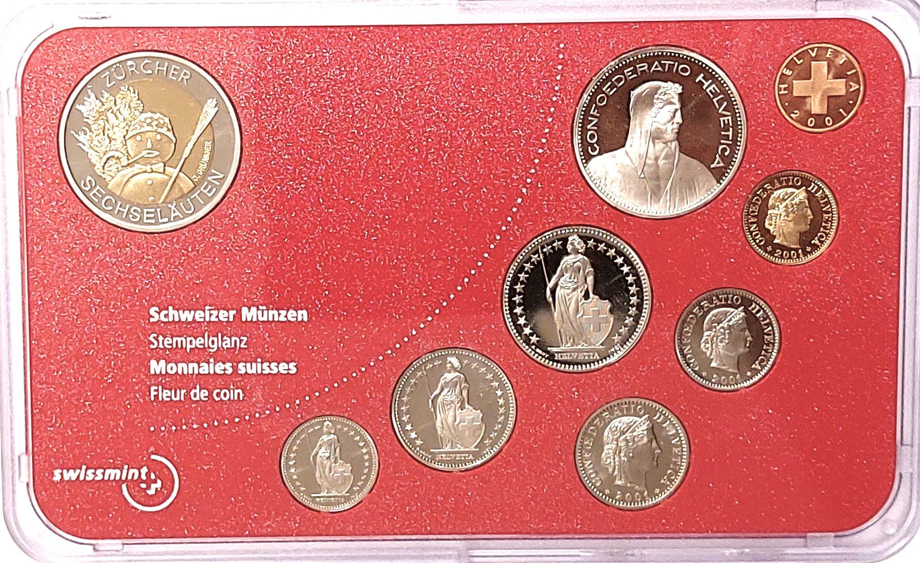 Tutti le monete: Münzsatz Schweiz 2001 stgl. – Nuovo (secondo la descrizione) da Arch venduto da coinsandmore 3