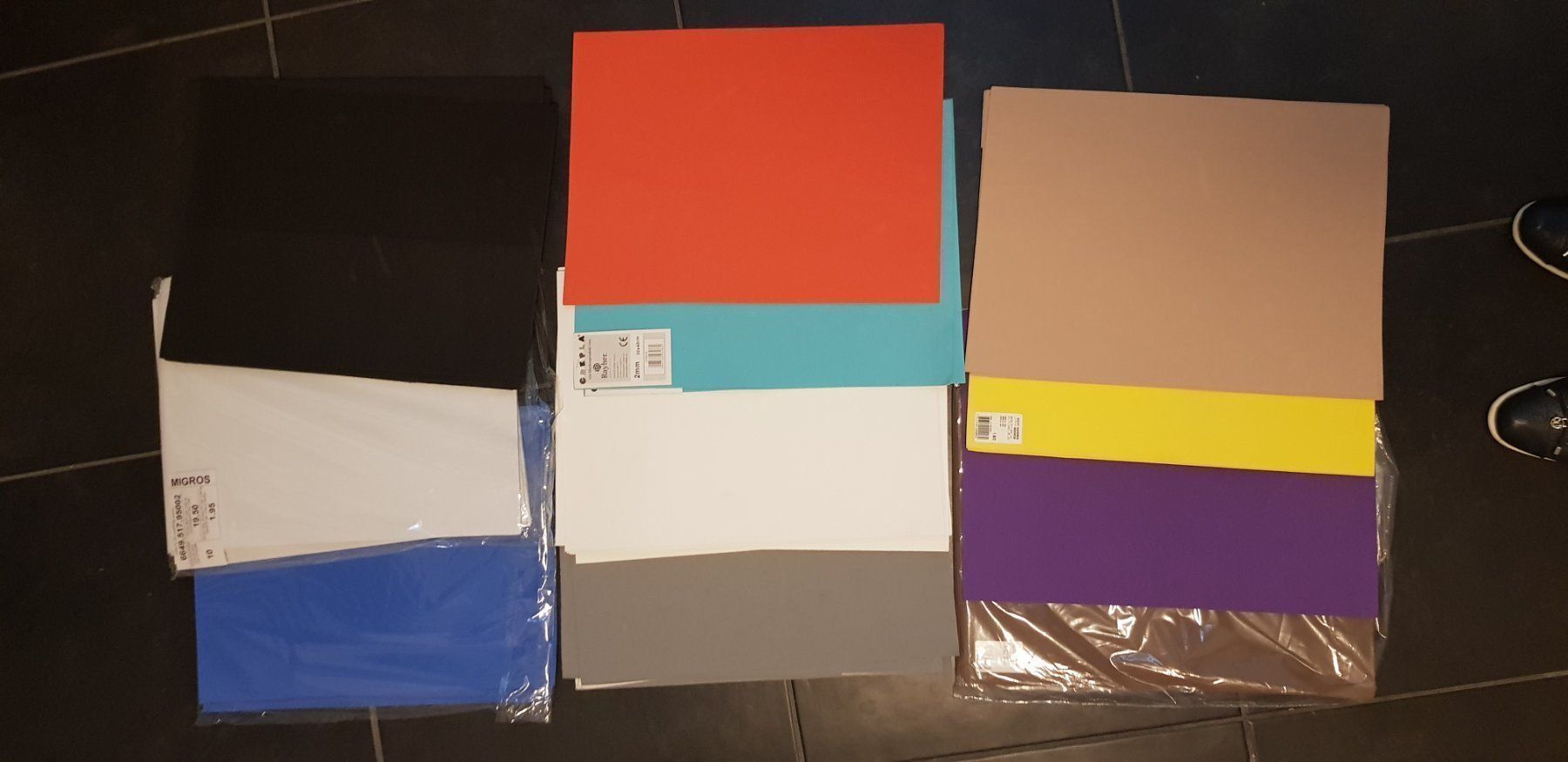 Kit bricolage: 52 Moosgummiplatten 2mm – Usato da Walterswil SO venduto da mel_5b2h