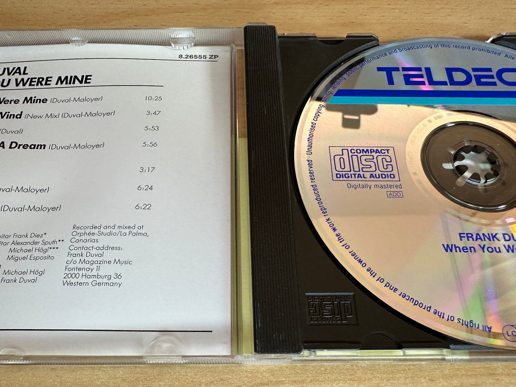 CD: Frank Duval – When You Were Mine – Usato da Rikon im Tösstal venduto da Alpenmutz 2