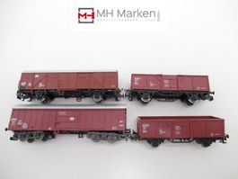 Märklin 2x gedeckte+ 2x offene Güterwagen Ohne OVP AC WS H0