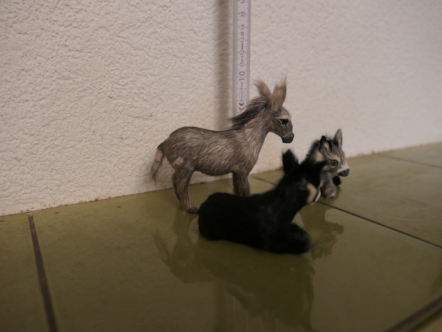 Statuette: Drei Esel von Schwarzenberger, Echtfell , Weihnachtskrippe – Usato da Würenlos venduto da KKMeister 2