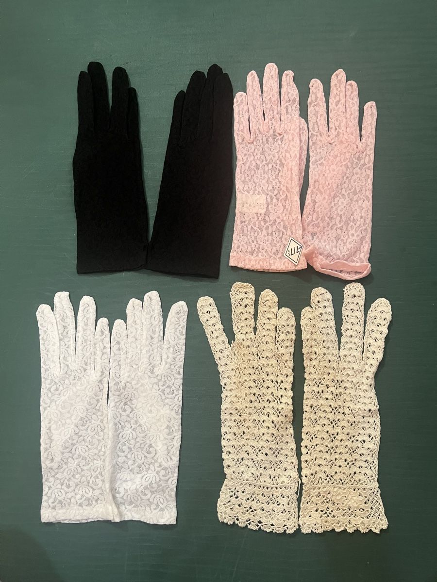 Abbigliamento: Spitzenhandschuhe weiss/ schwarz oder Rosa (1Size) – Nuovo e nell'imballaggio originale da Basel venduto da bellespirit 3