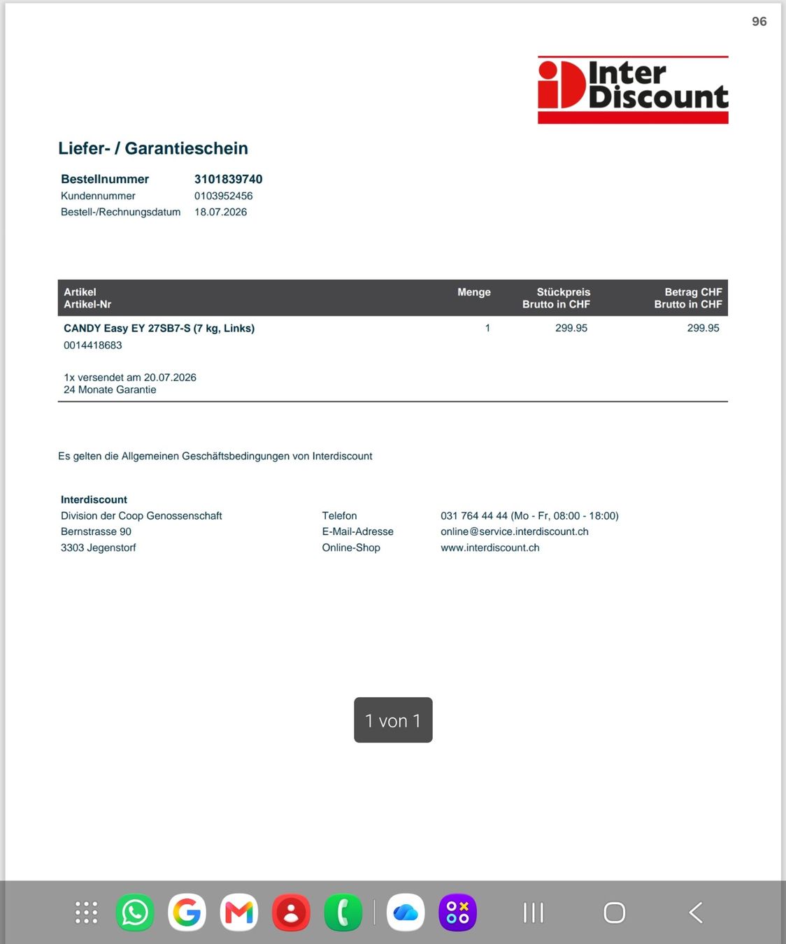 Candy Lavatrici: CANDY Waschmaschine Easy EY 27SB7-S – Nuovo e nell'imballaggio originale da Wil SG venduto da Babue69 1