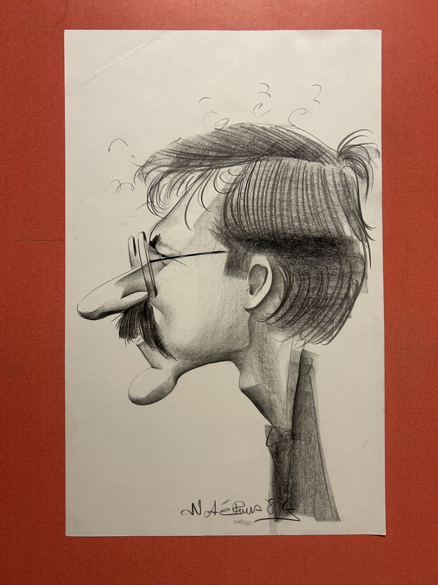 Arts picturaux & lithographies: Grafik Karikatur von N. A. Ems 85 – D'occasion à Lanzenhäusern par vic63