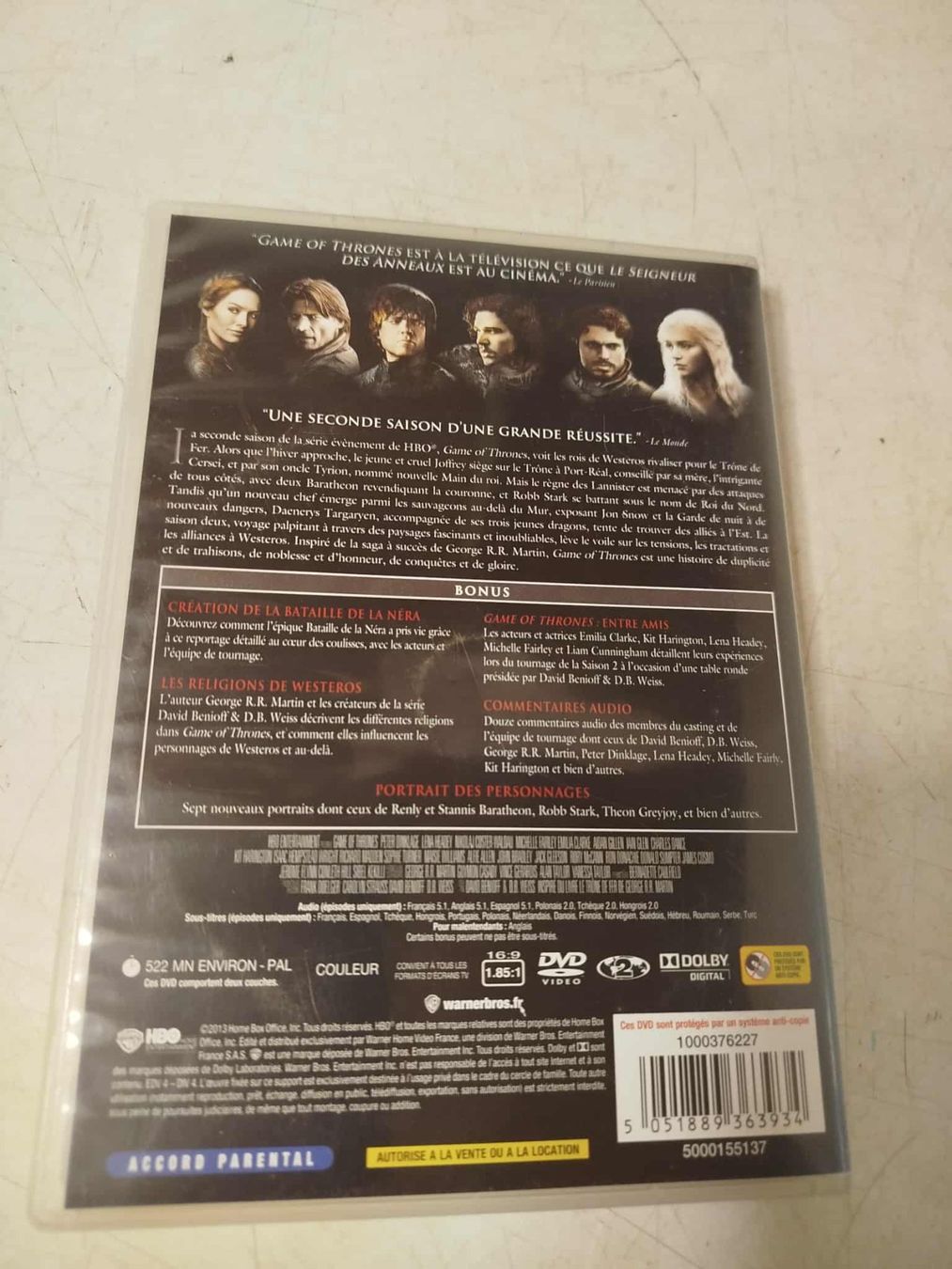 Alle DVDs: Dvd Game of Tron Saison 2 – Gebraucht aus La Chaux-de-Fonds von Emmaus2300CDF 1