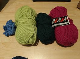 Chunky Wolle mehrere Farben (Trio)