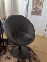 Sessel KEIF Samt Anthrazit drehbar höhenverstellbar Lounge