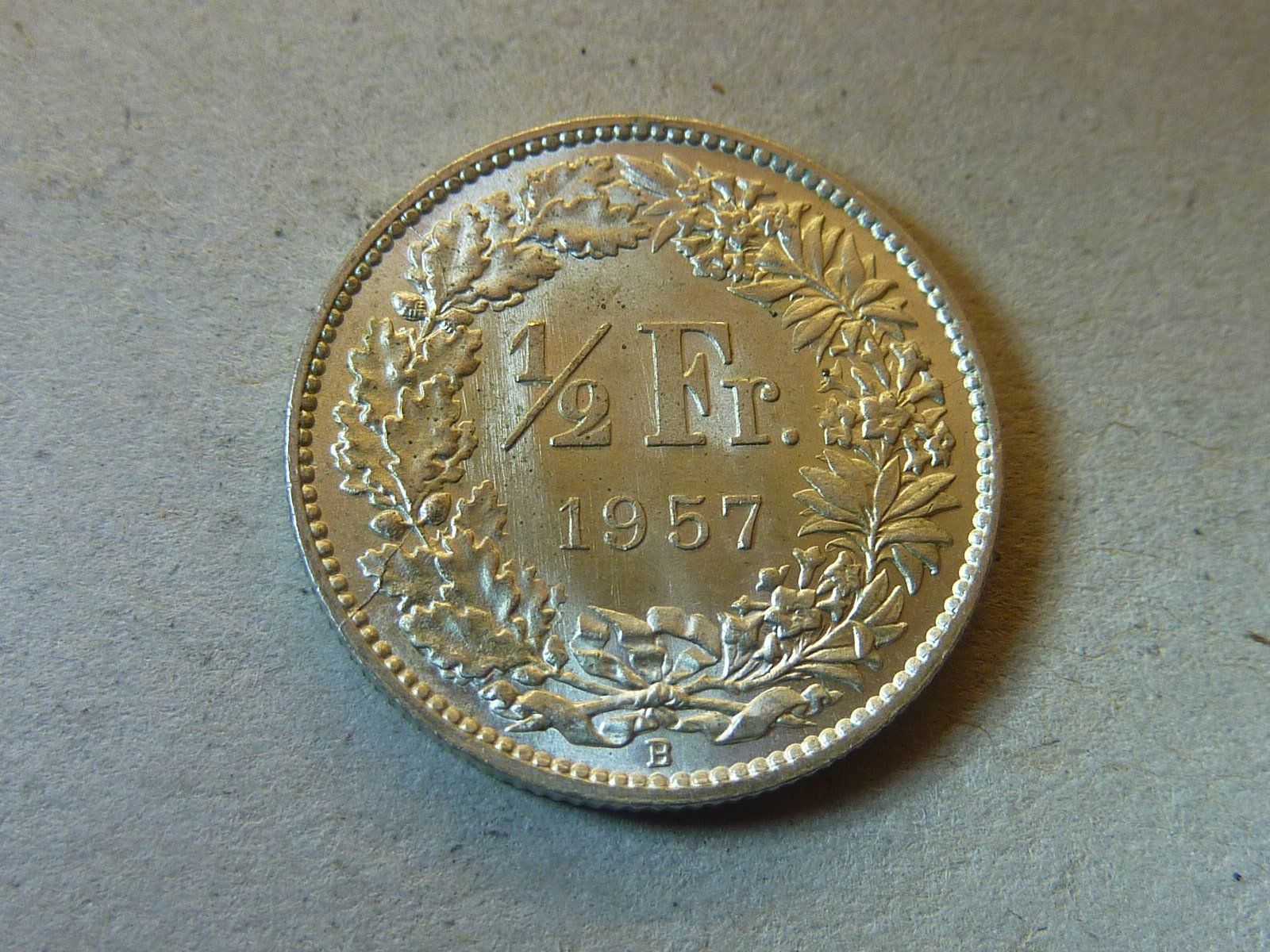 Tutti le monete: 1/2 Fr.  1957  unz. / stgl. – Usato da Seon venduto da aee_7gpz