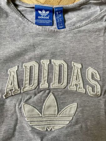 Vintage Adidas T-Shirt grau Grösse S-M