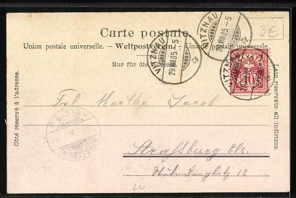 Cartes postales: AK Vitznau, Ortsansicht mit Rigibahn – D'occasion à Berlin par bartko-reher 1
