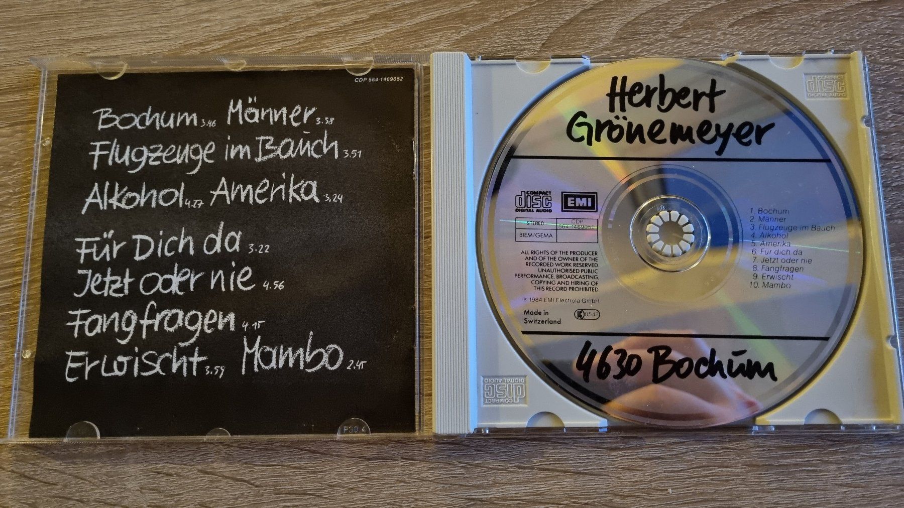 CD: Herbert Grönemeyer - 4630 Bochum – Usato da Hagenbuch ZH venduto da lecterr55 1