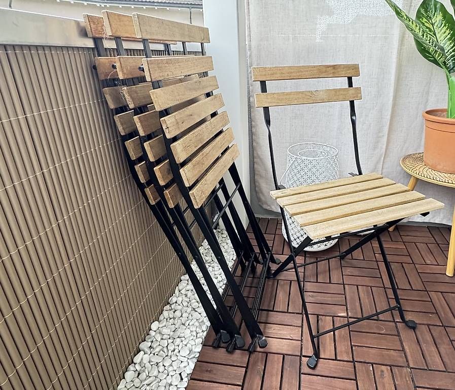 Ikea Chaises: 4 Ikea Klappstühle Metall/holz – D'occasion à Rotkreuz par micha-1735 1