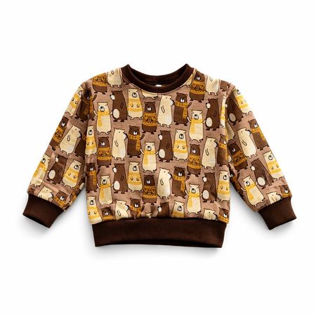 Thermo/Fleece Pullover mit Bären/Teddy Gr.92/98 - NEU