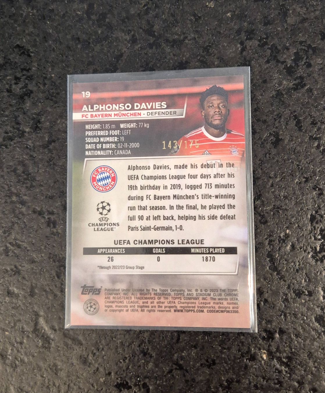 Topps Carte collezionabili: Alphonso Davies /175 - Bayern München - Topps – Nuovo (secondo la descrizione) da Burg AG venduto da Danoe 1