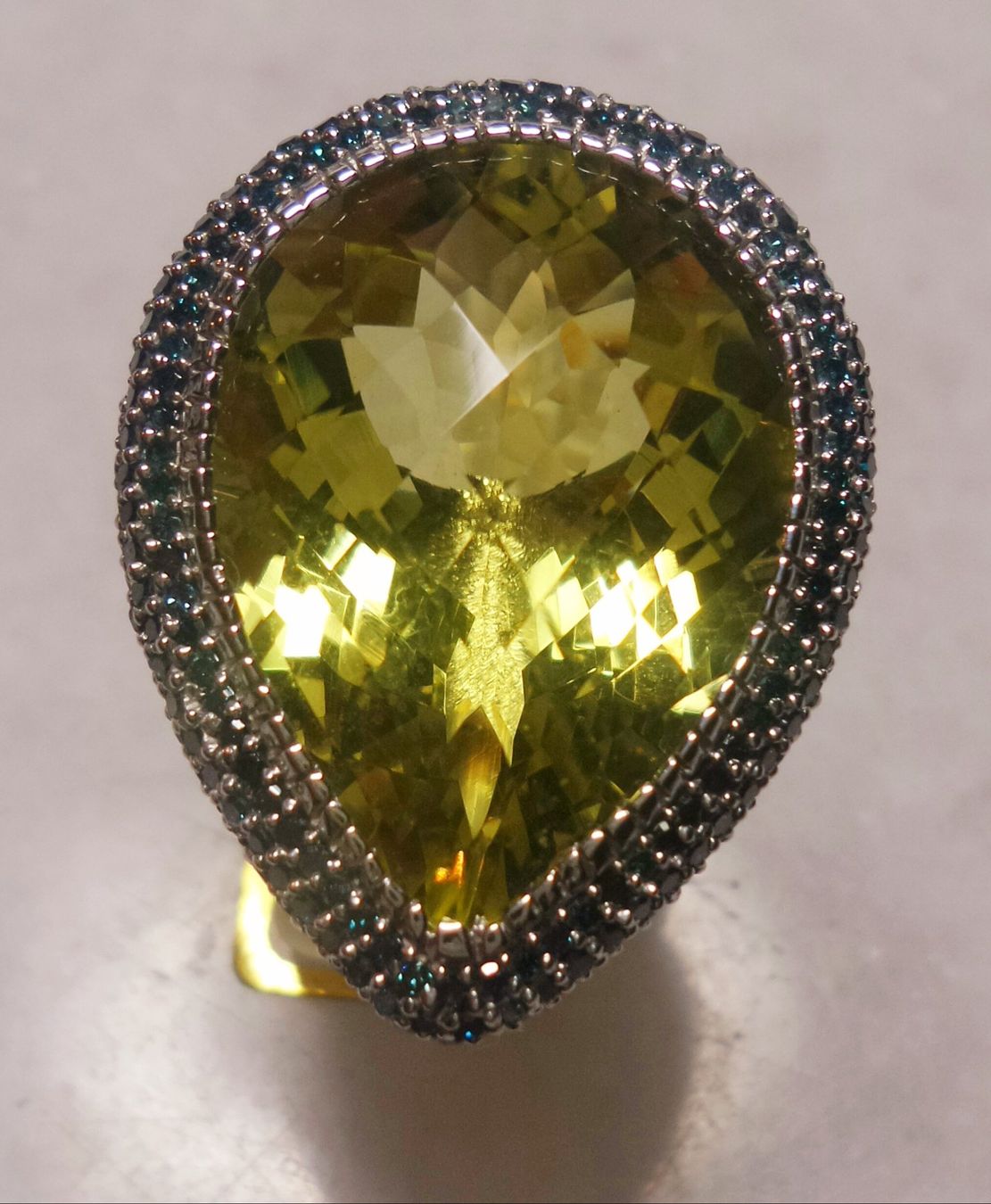 Anelli: Ring Silber mit Citrin und blauen Diamanten – Nuovo (secondo la descrizione) da Zürich venduto da benedikt12 4