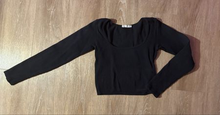schwarzer Langarmpullover von Zara, Größe S