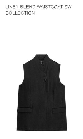 Damen Weste Zara schwarz Groesse L , leinen,