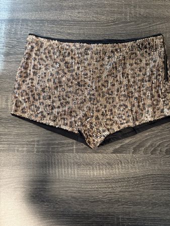 Damen Pailletten Short,Gr.L