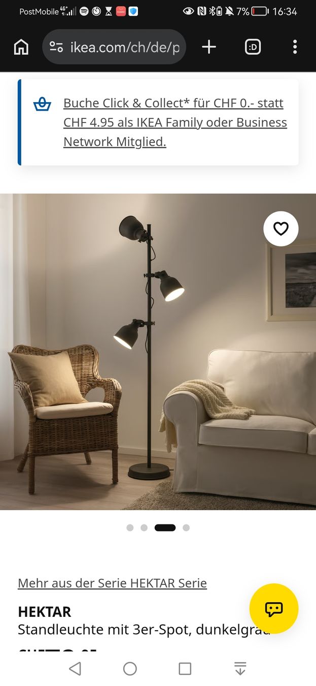 Ikea Lampade: HEKTAR Standleuchte mit 3er-Spot, dunkelgrau – Nuovo (secondo la descrizione) da Zürich venduto da Sophie101 1