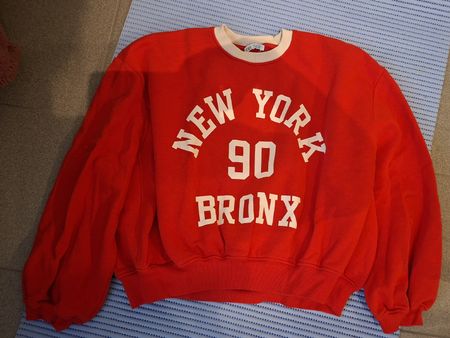 Sweatshirt Zara New York Bronx rot Grösse S 
