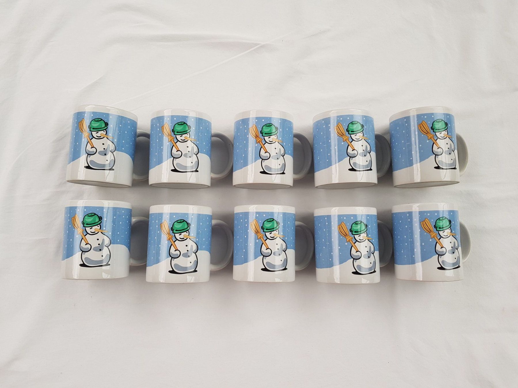Tazze: 10er Set Tassen mit Schneemann-Motiv – Nuovo (secondo la descrizione) da Näfels venduto da SuEdHe 1