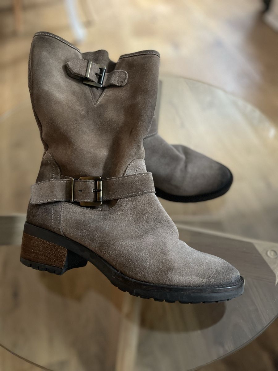 Scarpe da donna: Motorrad-Stiefel Wildleder Grösse 40 – Nuovo (secondo la descrizione) da Hätzingen venduto da Limao 2