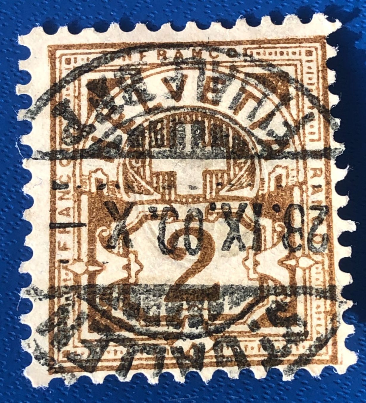 Alle Briefmarken: Ziffermuster mit Vollstempel     – Gebraucht aus Aarau von Billa007