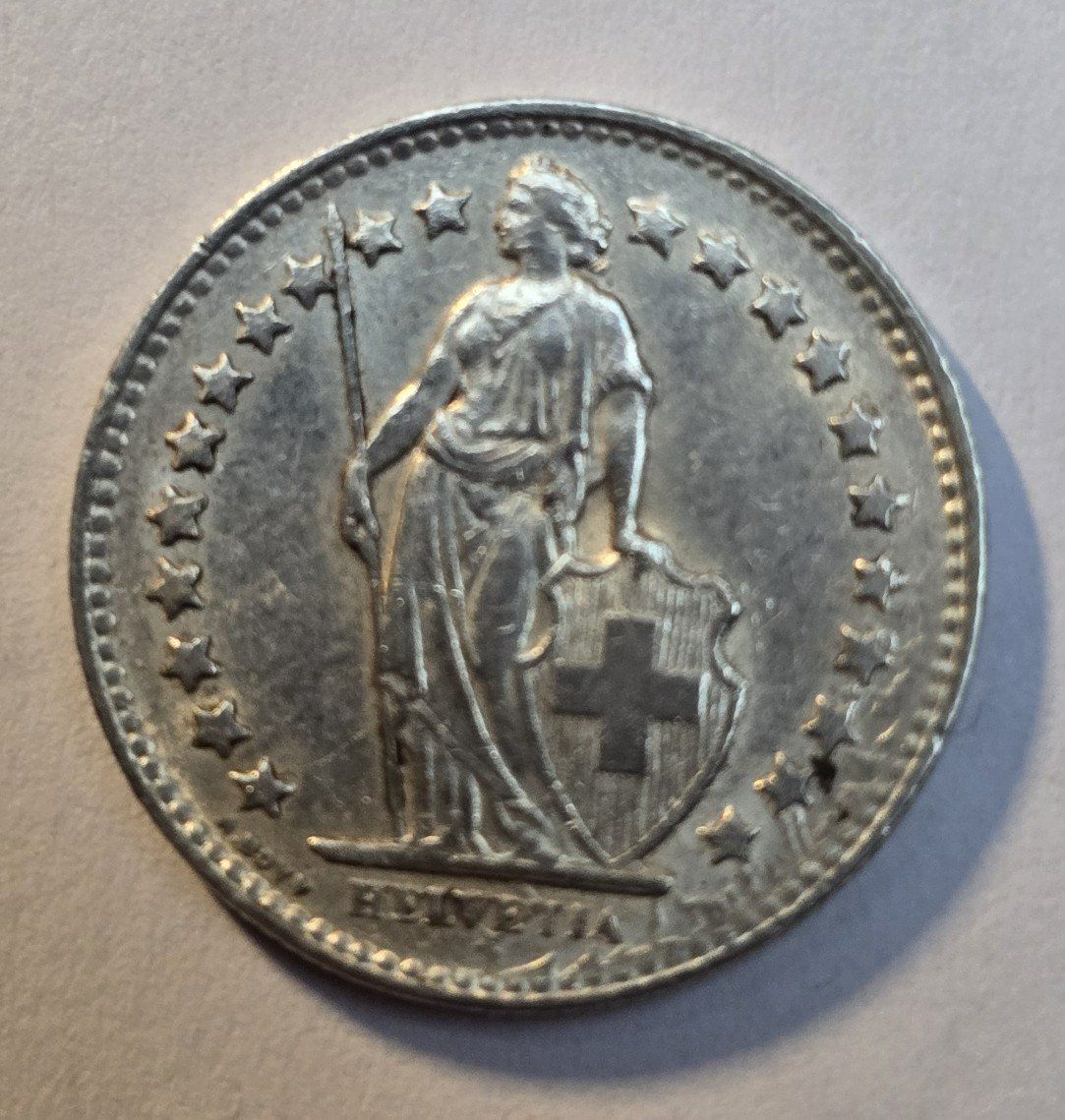 Alle Münzen: 50 Rp. 1946 Silbermünze – Gebraucht aus Hornussen von Corvette- 1