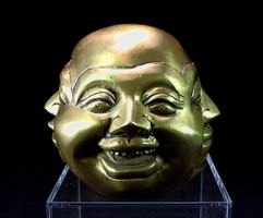 Bronzefigur Mehrköpfig Figur, Briefbeschwerer, Stimmungskopf