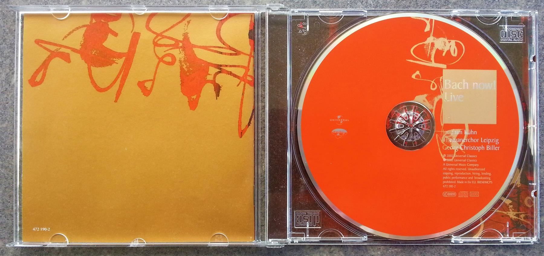 CD: CD Bach now! Live, 2002 – Usato da Oberriet SG venduto da Manick 4