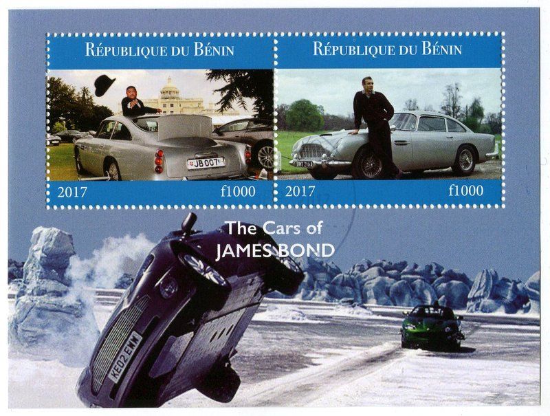 Tutti i francobolli: Block "James Bond. Sean Connery". Benin – Nuovo e nell'imballaggio originale da Basel venduto da Butsch5