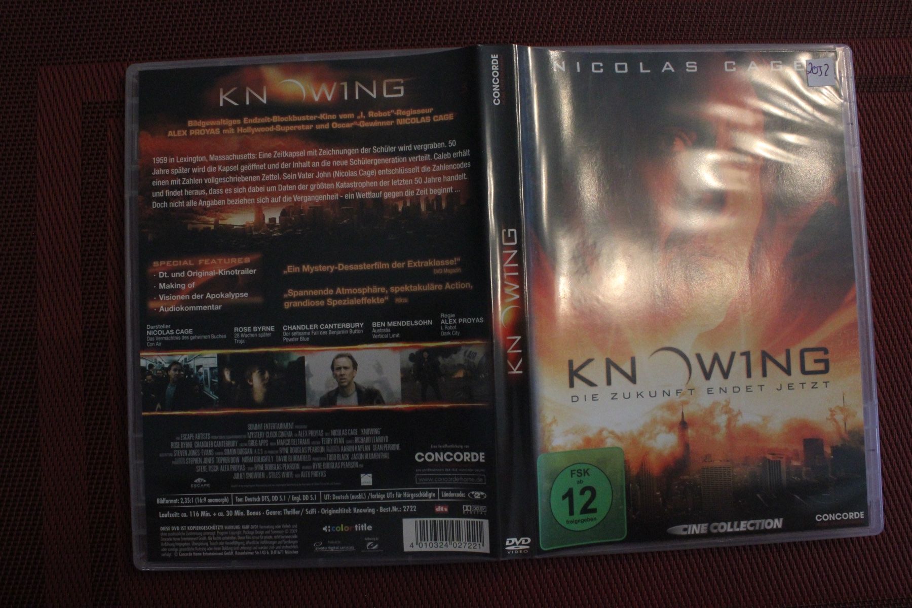 Tutti i DVDs: DVD Knowing | Alex Proyas, Nicolas Cage, Rose Byrne – Usato da Geroldswil venduto da Schlumpfine1973
