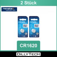 Renata CR1620 Lithium Knopfzellenbatterie - 2 Stk.