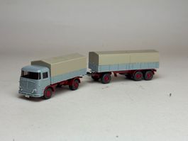 Wiking Büssing  LU 7 Pritschenlastzug hellblaugrau