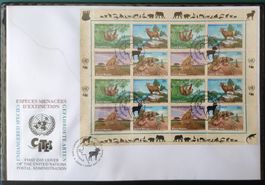 UNO N.Y. 4.4.02 FDC Gefährdete Tierarten