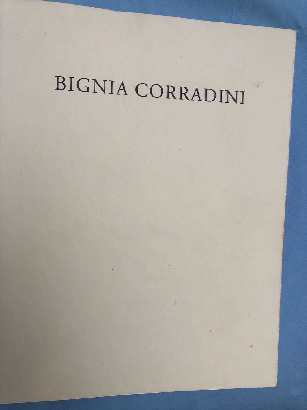 Bücher: BIGNIA CORRADINI, KATALOG 1996 – Neu (gemäss Beschreibung) aus Zürich von Husopaska