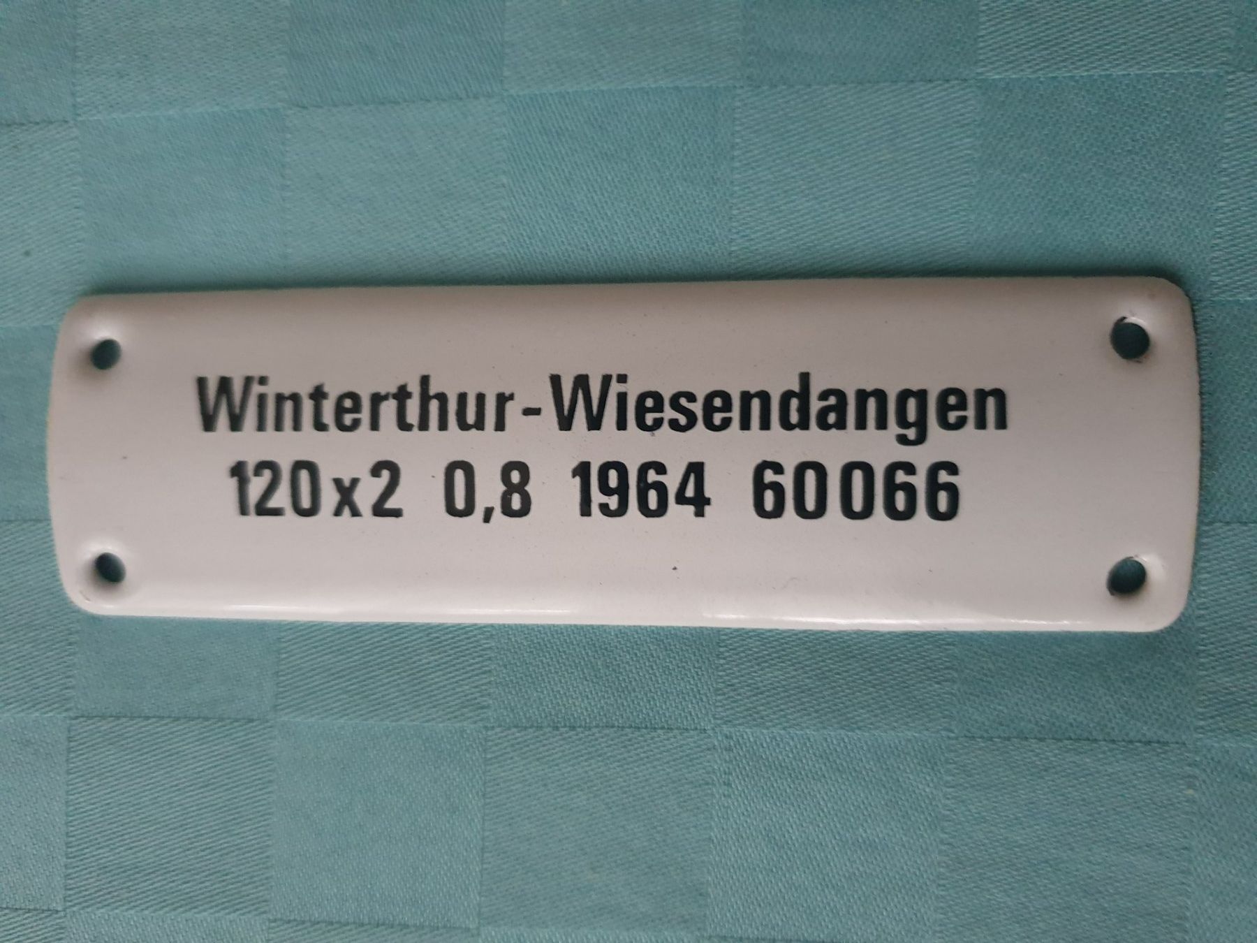 Insegne: Emailschild  Winterthur - Wiesendangen – Usato da Mörschwil venduto da spirspi