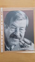 Günter Grass, Original Autogramm auf Grossfoto in s/w