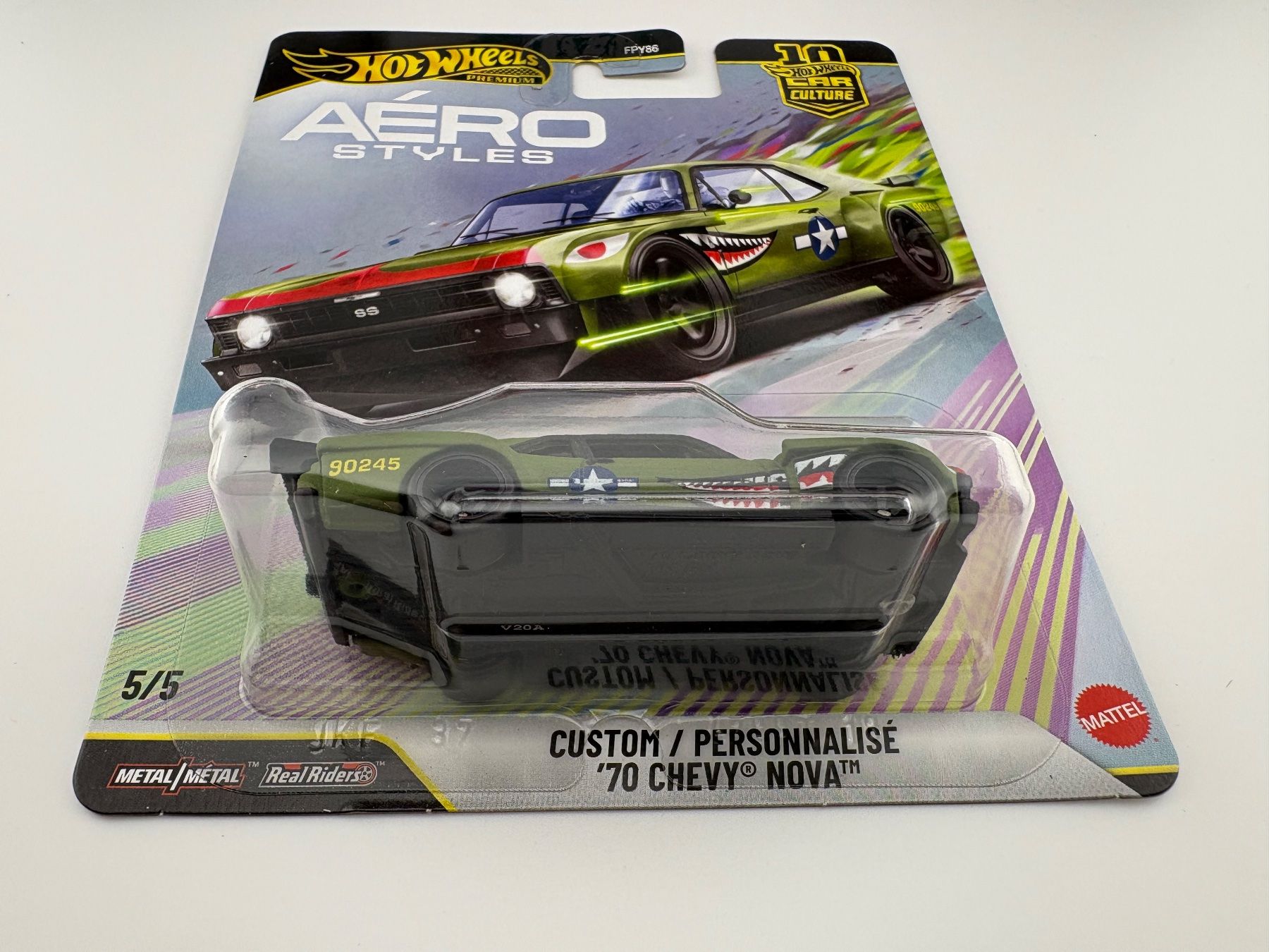 Hot Wheels Modellini d'auto: Hot Wheels Custom 70 Chevy Nova Aero Styles Premium – Nuovo (secondo la descrizione) da Flawil venduto da HeisseReifen 4