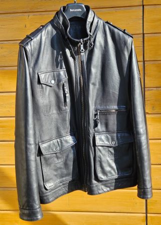 Herren Lederjacke Schafsleder Biker XL Leather jacket Leder