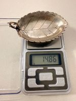 Blattschale aus 800er Silber, Vintage Schmuckschale, Top!