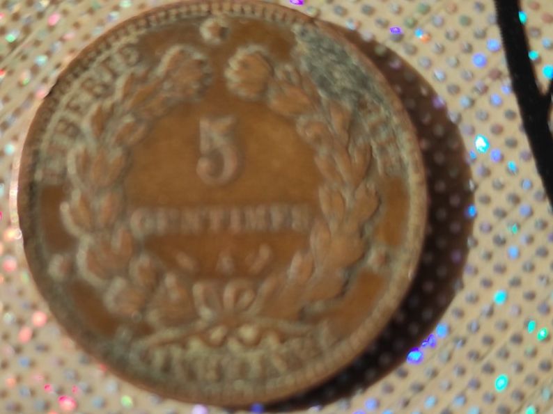 Alle Münzen: 5 Centimes françaises type Cérès 1898 – Gebraucht aus Couvet von lulul 1