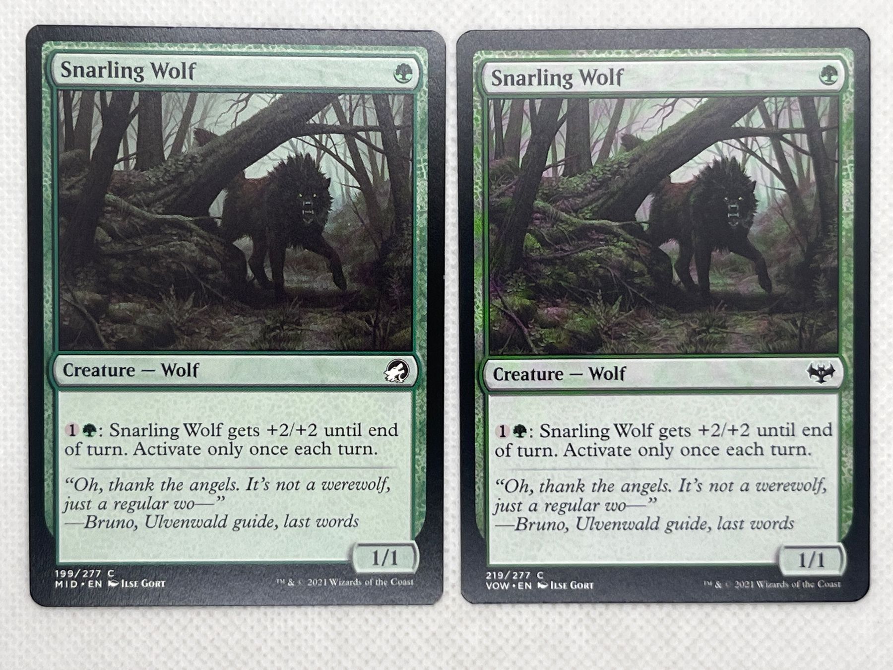 Magic The Gathering Carte collezionabili: 2x Snarling Wolf Magic Karte – Usato da Hinterkappelen venduto da Kim1992