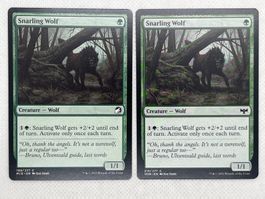 2x Snarling Wolf Magic Karte