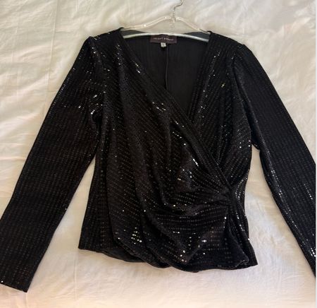 Talbot Runhof Evening Top mit Pailetten Grösse 40