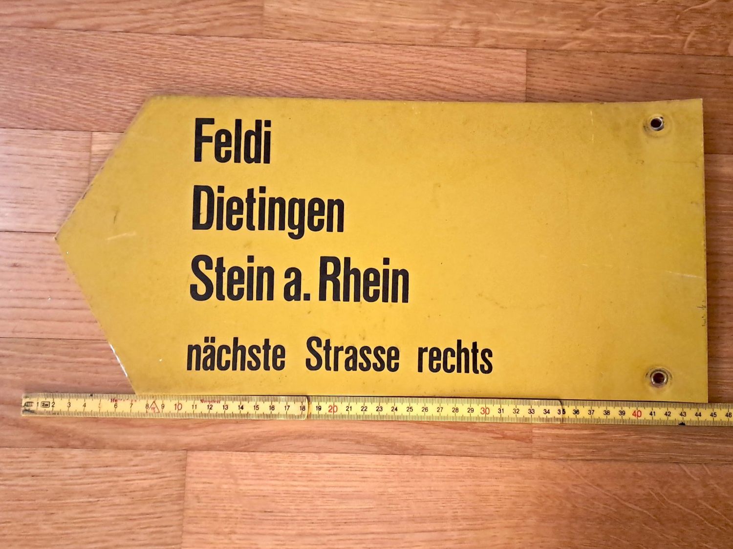 Insegne: alter original Wanderwegweiser – Usato da Winterthur venduto da Panam1