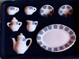 Kaffeeset für 2 Porzellan England Puppenhaus
