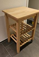 Küchenrollwagen Holz mit zwei Ablagen